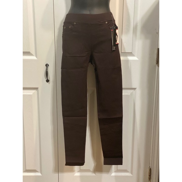 NWT Pull On Comfort Control Brown Pants New with Tags Women's M/L - Picture 2 of 5